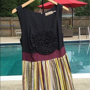 Anthropologie Party Dress, Black/Multi, Size L